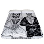 Day Of The Dead Wedding Fitted Sheet (Queen Size)