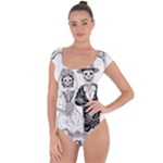 Day Of The Dead Wedding Short Sleeve Leotard 