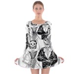 Day Of The Dead Wedding Long Sleeve Skater Dress