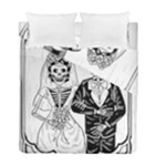 Day Of The Dead Wedding Duvet Cover Double Side (Full/ Double Size)