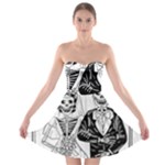 Day Of The Dead Wedding Strapless Bra Top Dress