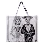 Day Of The Dead Wedding Zipper Large Tote Bag