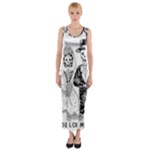 Day Of The Dead Wedding Fitted Maxi Dress