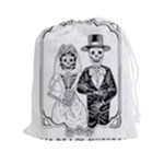 Day Of The Dead Wedding Drawstring Pouch (XXL)