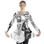 Day Of The Dead Wedding Long Sleeve Tunic 