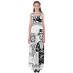 Day Of The Dead Wedding Empire Waist Maxi Dress