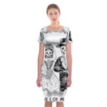 Day Of The Dead Wedding Classic Short Sleeve Midi Dress