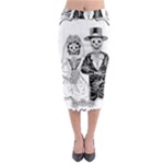 Day Of The Dead Wedding Midi Pencil Skirt