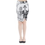 Day Of The Dead Wedding Midi Wrap Pencil Skirt