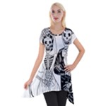 Day Of The Dead Wedding Short Sleeve Side Drop Tunic