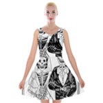 Day Of The Dead Wedding Velvet Skater Dress