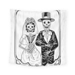 Day Of The Dead Wedding Square Tapestry (Small)