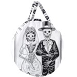 Day Of The Dead Wedding Giant Round Zipper Tote