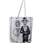 Day Of The Dead Wedding Full Print Rope Handle Tote (Large)