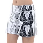 Day Of The Dead Wedding Tennis Skirt