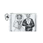 Day Of The Dead Wedding Canvas Cosmetic Bag (Small)