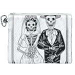 Day Of The Dead Wedding Canvas Cosmetic Bag (XXL)