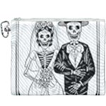 Day Of The Dead Wedding Canvas Cosmetic Bag (XXXL)