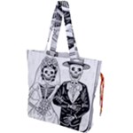 Day Of The Dead Wedding Drawstring Tote Bag