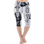 Day Of The Dead Wedding Lightweight Velour Cropped Yoga Leggings