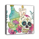 Tequila Sugar Skull Mini Canvas 6  x 6  (Stretched)