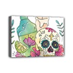 Tequila Sugar Skull Mini Canvas 7  x 5  (Stretched)