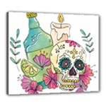 Tequila Sugar Skull Canvas 24  x 20  (Stretched)