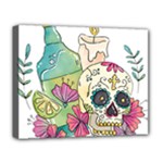 Tequila Sugar Skull Deluxe Canvas 20  x 16  (Stretched)