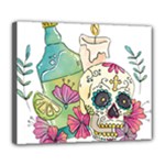 Tequila Sugar Skull Deluxe Canvas 24  x 20  (Stretched)