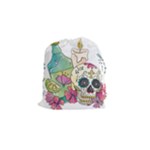 Tequila Sugar Skull Drawstring Pouch (Small)