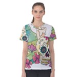 Tequila Sugar Skull Women s Cotton Tee