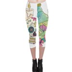 Tequila Sugar Skull Capri Leggings 