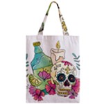 Tequila Sugar Skull Zipper Classic Tote Bag