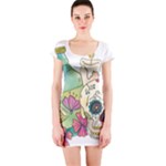 Tequila Sugar Skull Short Sleeve Bodycon Dress