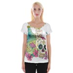 Tequila Sugar Skull Cap Sleeve Top