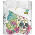 Tequila Sugar Skull Duvet Cover Double Side (California King Size)