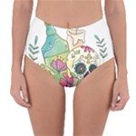 Tequila Sugar Skull Reversible High-Waist Bikini Bottoms