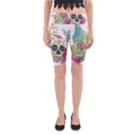 Tequila Sugar Skull Yoga Cropped Leggings