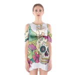 Tequila Sugar Skull Shoulder Cutout One Piece Dress