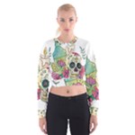 Tequila Sugar Skull Cropped Sweatshirt