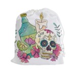 Tequila Sugar Skull Drawstring Pouch (XXL)