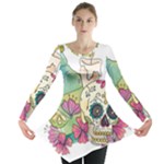 Tequila Sugar Skull Long Sleeve Tunic 