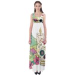 Tequila Sugar Skull Empire Waist Maxi Dress