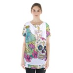 Tequila Sugar Skull Skirt Hem Sports Top