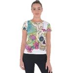 Tequila Sugar Skull Short Sleeve Sports Top 