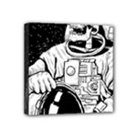 Halloween Skeleton Astronaut Mini Canvas 4  x 4  (Stretched)