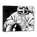 Halloween Skeleton Astronaut Canvas 14  x 11  (Stretched)