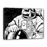 Halloween Skeleton Astronaut Canvas 16  x 12  (Stretched)