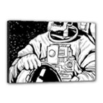 Halloween Skeleton Astronaut Canvas 18  x 12  (Stretched)