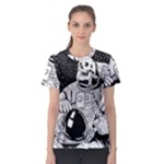 Halloween Skeleton Astronaut Women s Sport Mesh Tee